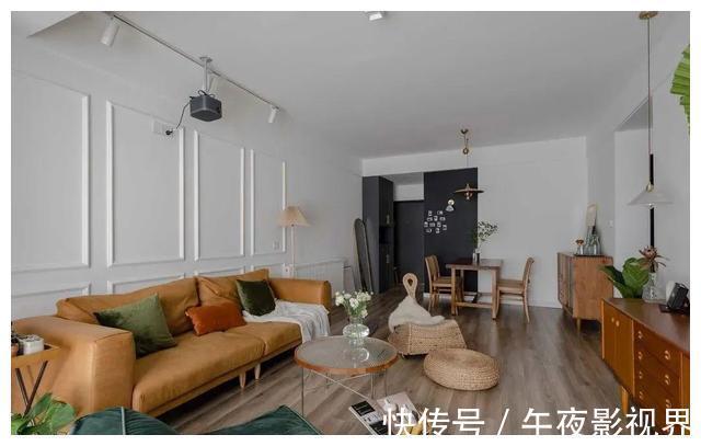 客厅|85㎡复古两居室，文艺气息浓厚，放眼望去家里全是美景！