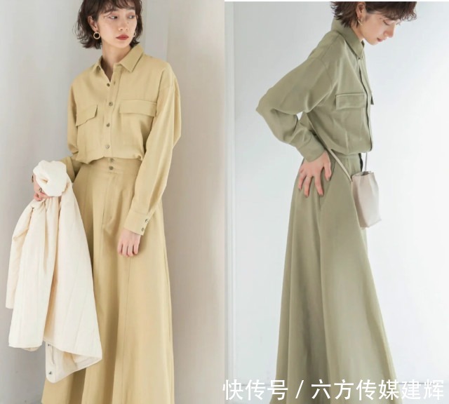 单品|“衬衫+半身裙”,入秋这么穿,优雅又洋气,助你遇见更美的自己