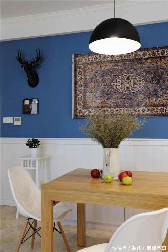 二居室|105平蓝白地中海二居室,让人放松身心,沉浸其中