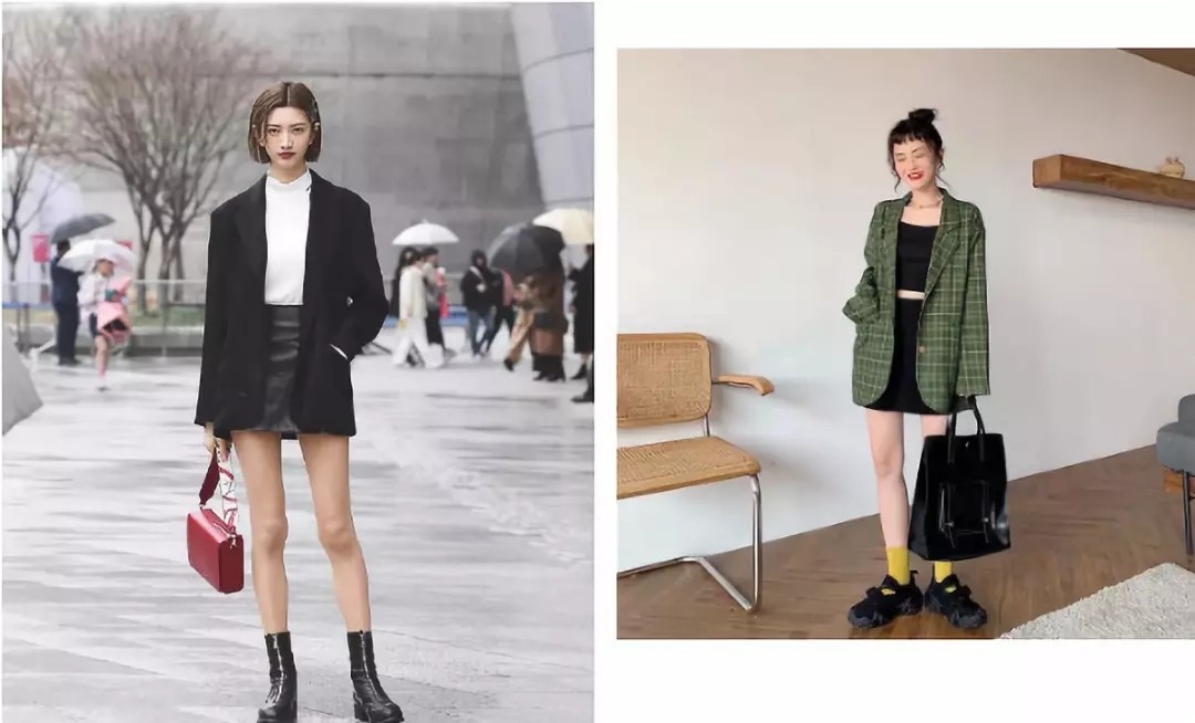 西装+裙子=早秋最in穿法，好看爆了！