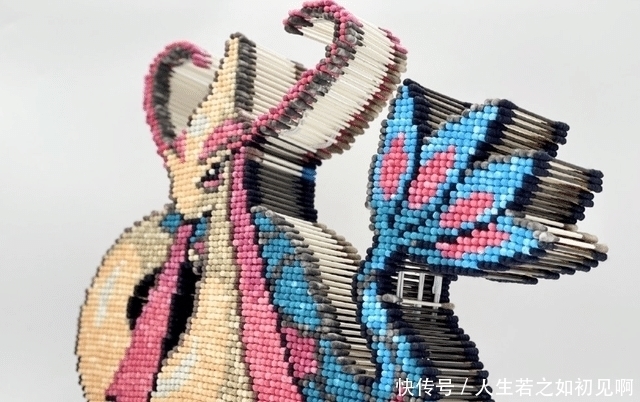 棉棒|用小棉棒还原宝可梦,神韵、肉感全都有,除了不会动简直一模一样