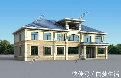 别墅|五开间二层自建房布局图,看了谁还在城里买房啊