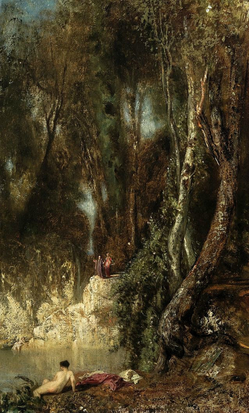 安托万!法国画家亨利·查尔斯·安托万·男爵嬉闹的生活人物油画