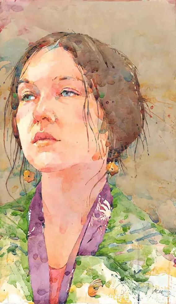 艺术学院&他笔下的人物生动活泼,色块叠加的恰到好处!