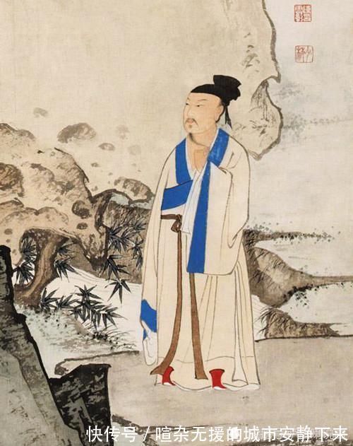 名士吟啸!用环境烘托人物性格,陈少梅绘《名士吟啸》