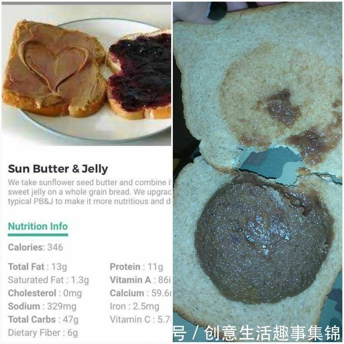 VS|30张美食广告.VS.实际对比照,再也不相信广告了