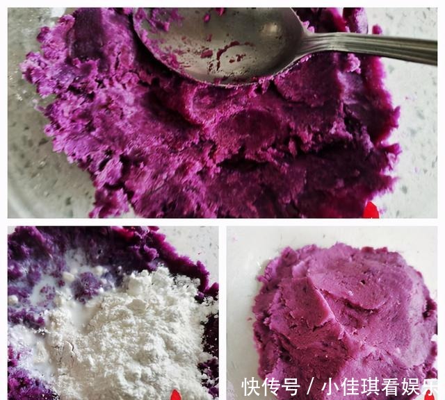 用薯泥制作甜品，过年的时候与家里的小孩一起动手，乐趣多多