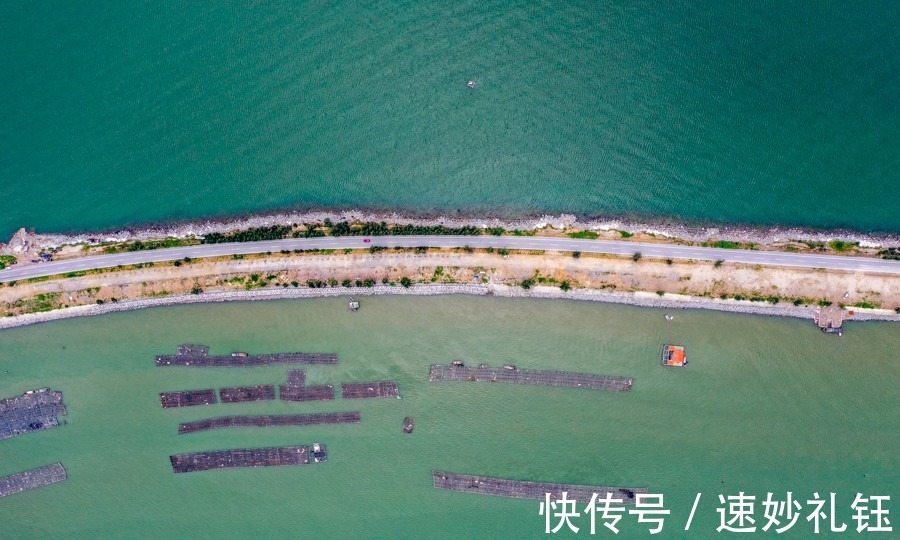 公路|航拍：广西最美海上公路 如巨龙盘亘海平面