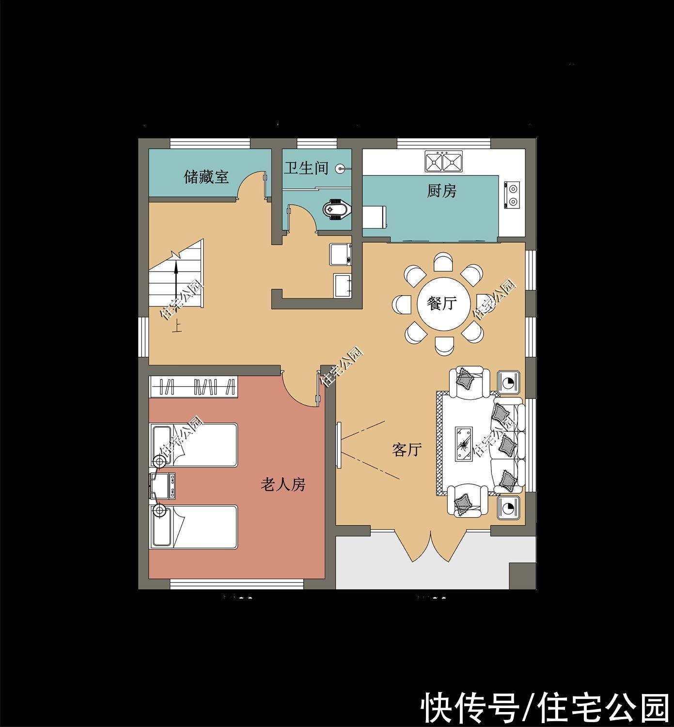 户型|占地只有87平的二层小洋楼,让所有农村人都抢着盖
