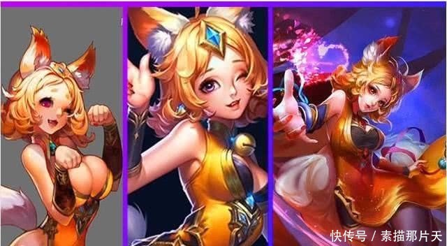 王者荣耀五个女英雄改版前原画,都有一个很明显的特点