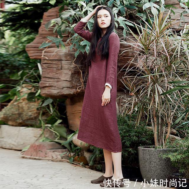 气质女人 素缕连衣裙,清丽脱俗,做气质女人