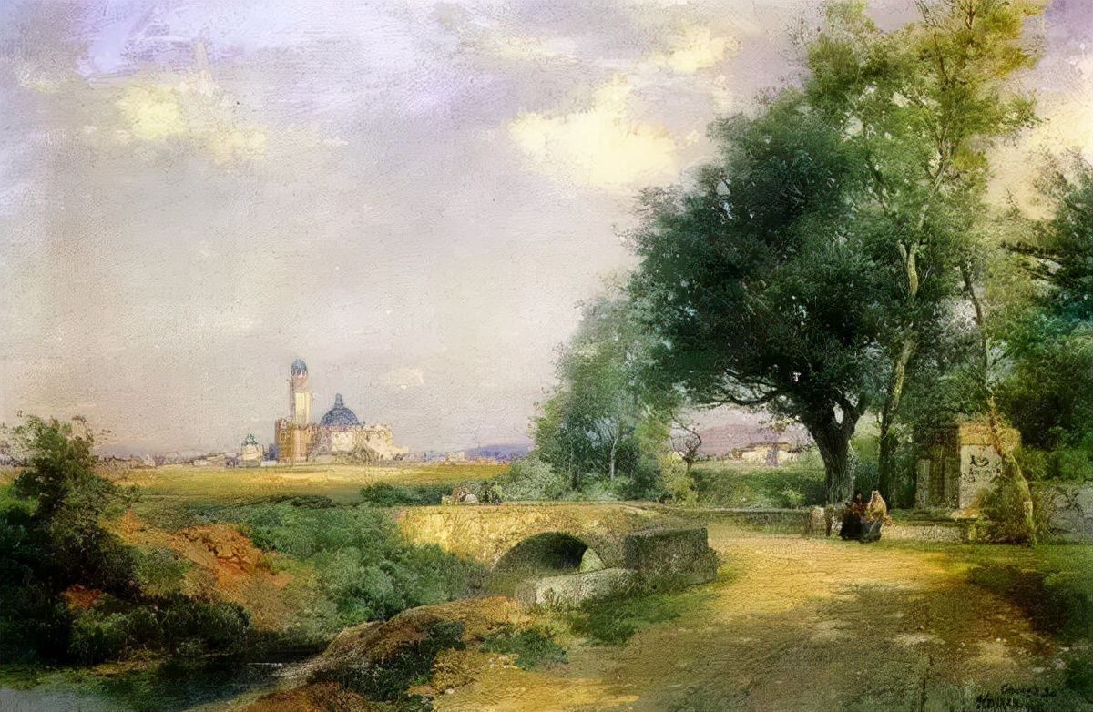 科罗拉多大峡谷@风景画家和蚀刻家托马斯·莫兰的精典油画作品