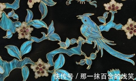 点翠花鸟$旧藏,点翠花鸟“官上加冠”插屏