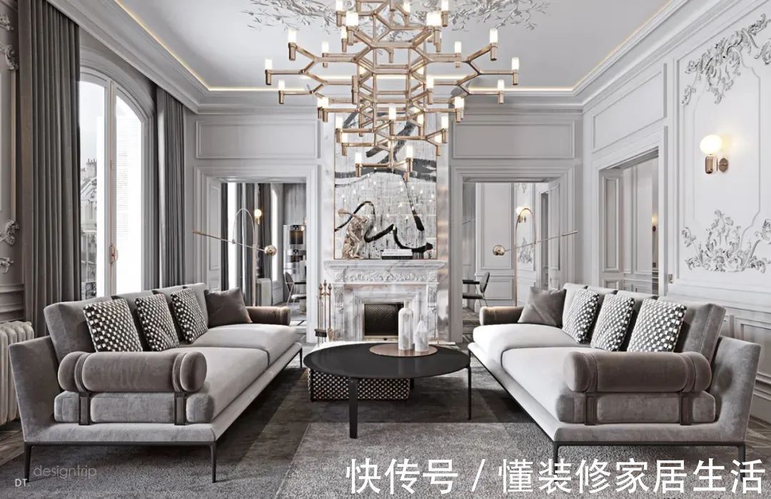 客厅|轻奢系客厅设计