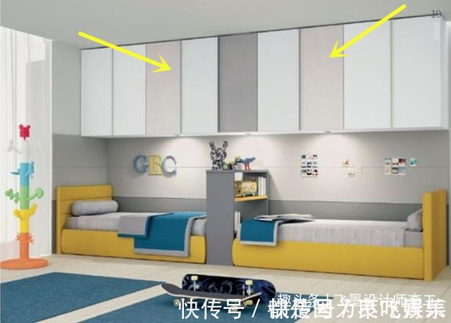 二胎|家有二胎别做上下铺,一个柜子分成2张床,上方打个吊柜完美收纳