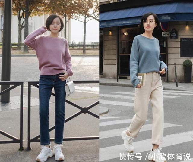 今年火了一种穿搭叫毛衣+裤子,时髦好看,适合40岁女人穿