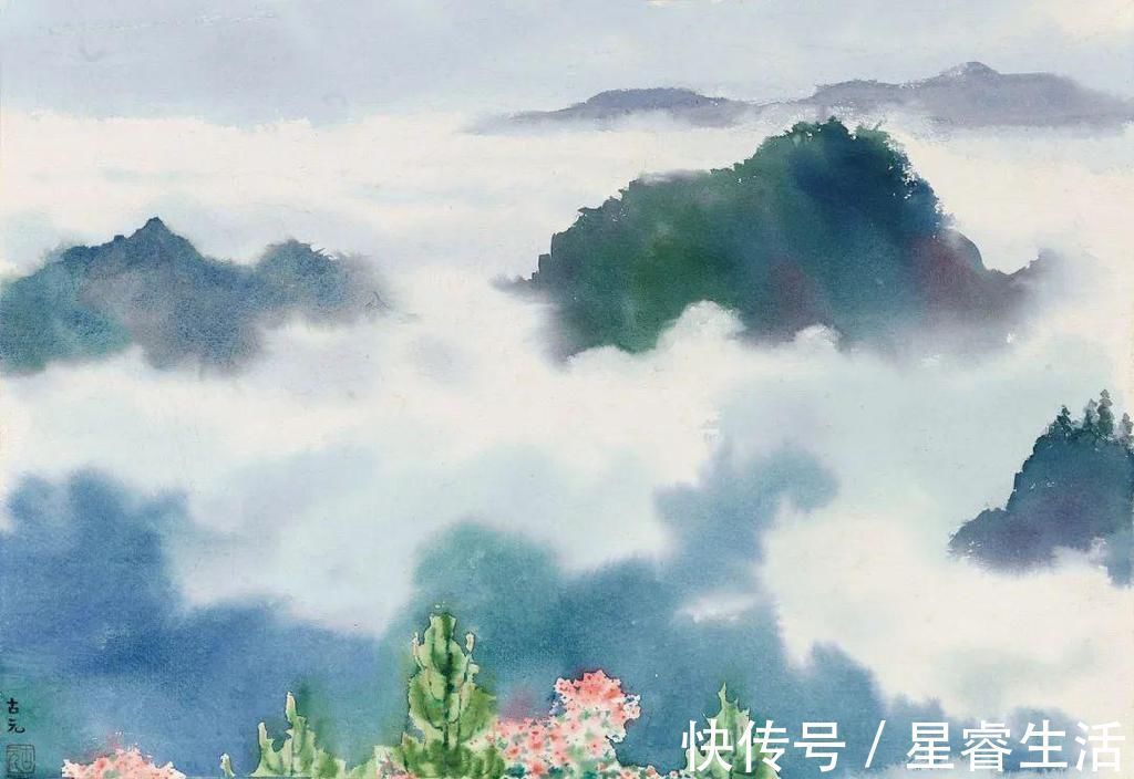 水彩&他被徐悲鸿称为“中国艺术界卓绝天才”,融入水墨意境的水彩,太美好了!
