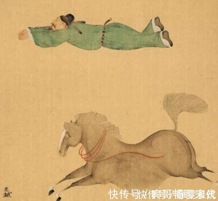 美人#80后小伙画的国画太“不正经”,美人全变成戏精,马居然翻白眼