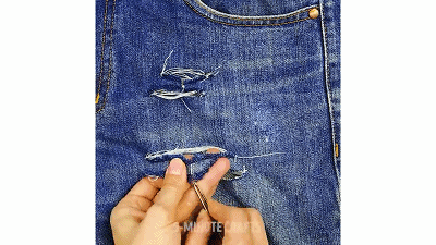 杨幂 裤腰小了别急着扔,剪1刀瞬间变合身,原来这么简单