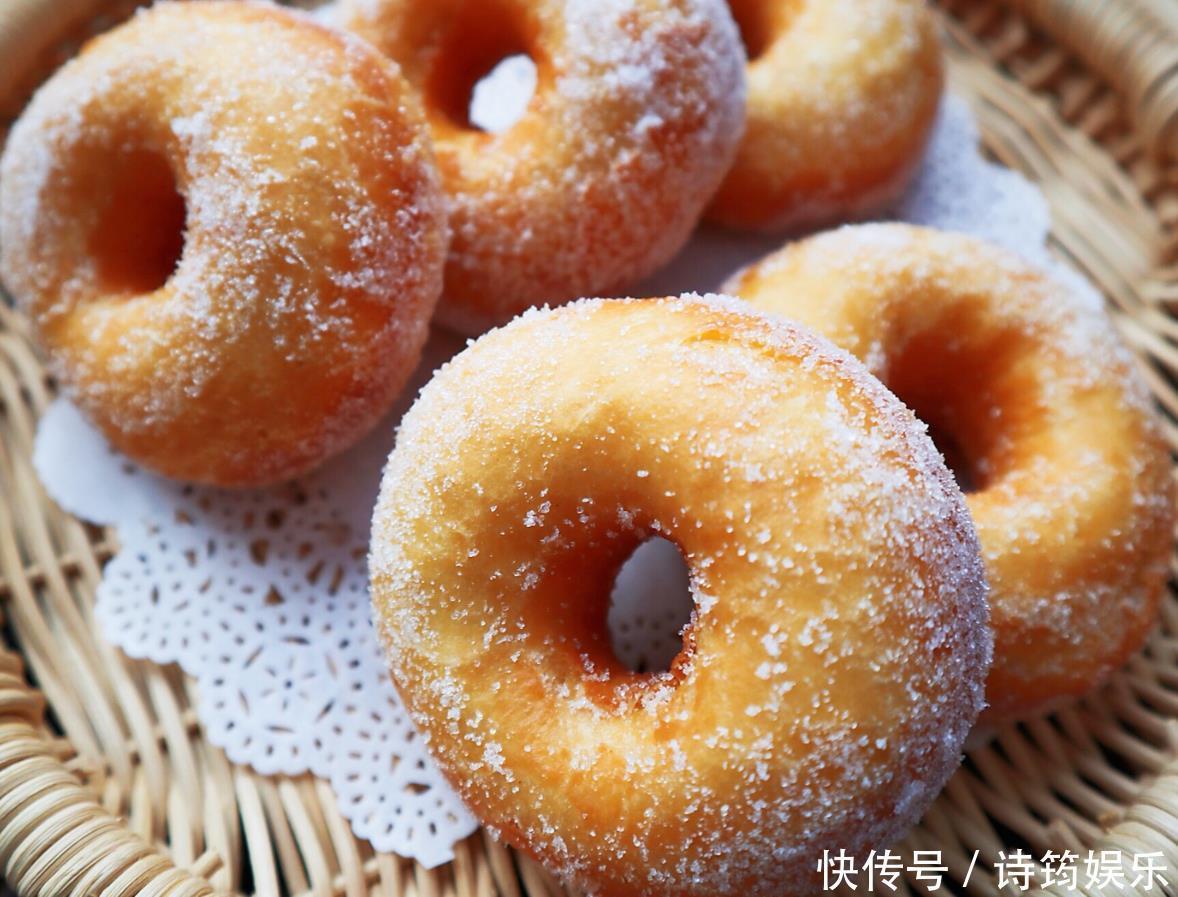 孩子爱吃的甜甜圈,只用面粉就能做,还不用烤箱,柔软香甜超好吃
