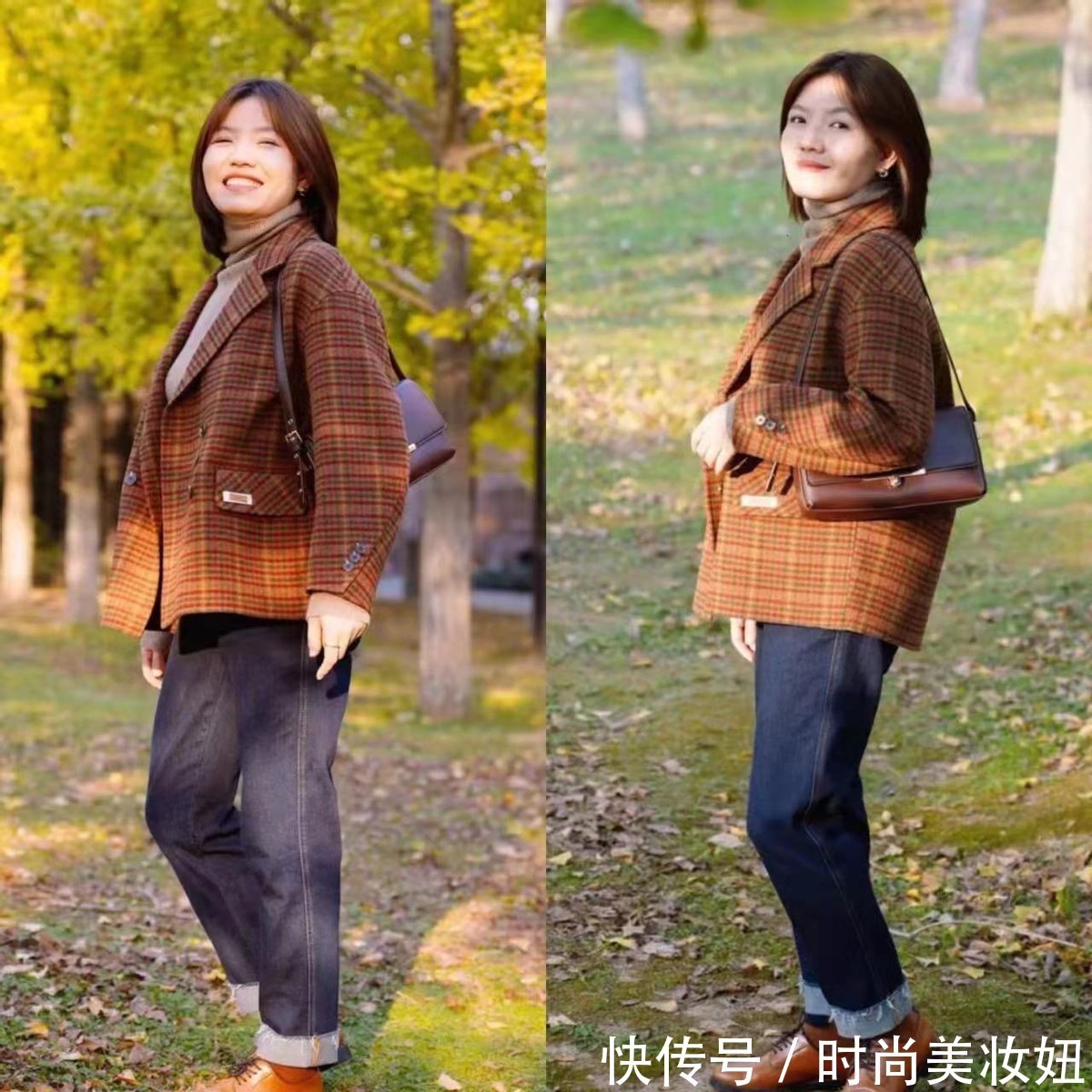 大衣|这才是“微胖”女生该有的穿搭,实用显瘦就算,还超显腿长
