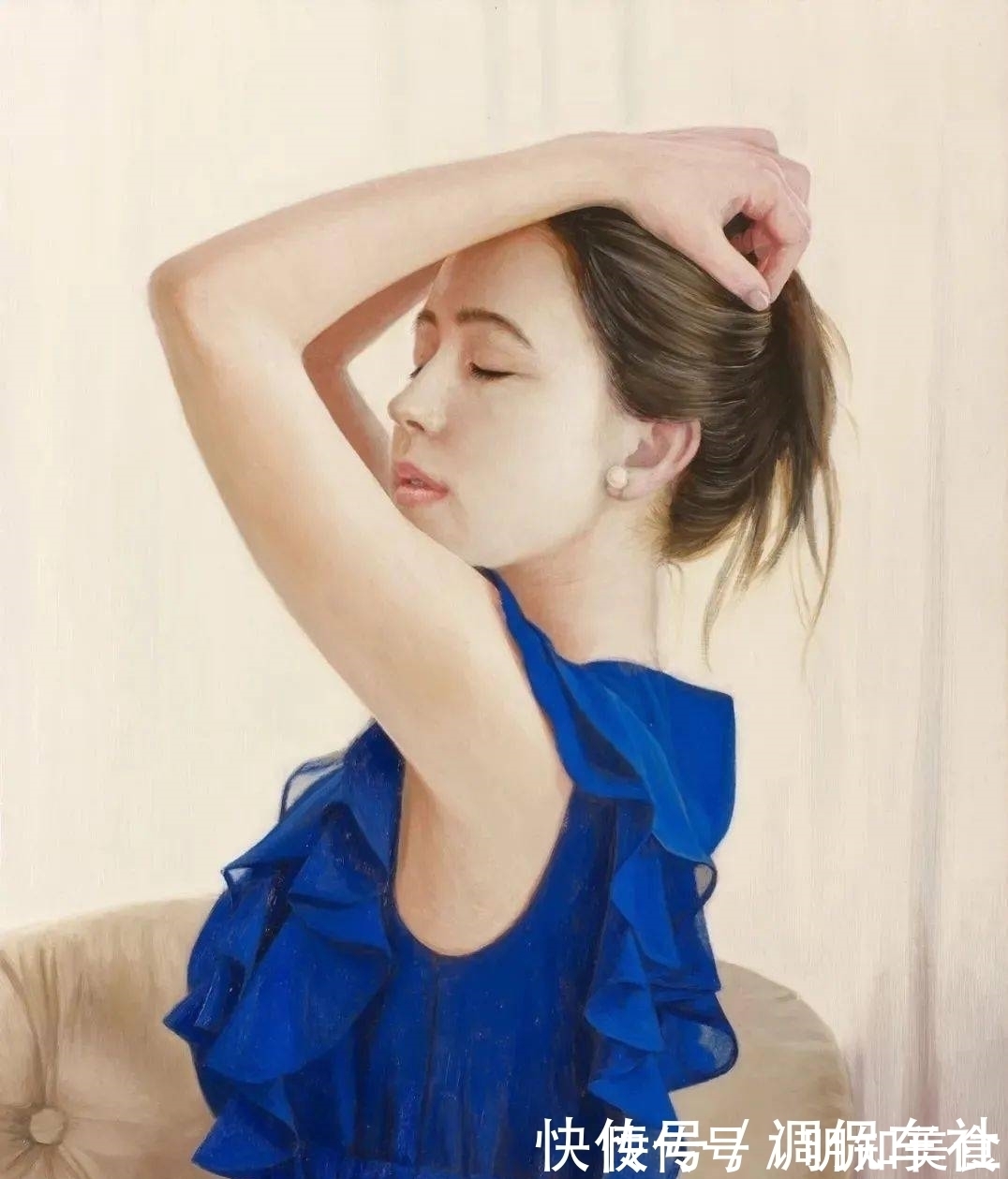 超写实&日本艺术家超写实油画里的美人,细腻精致逼真