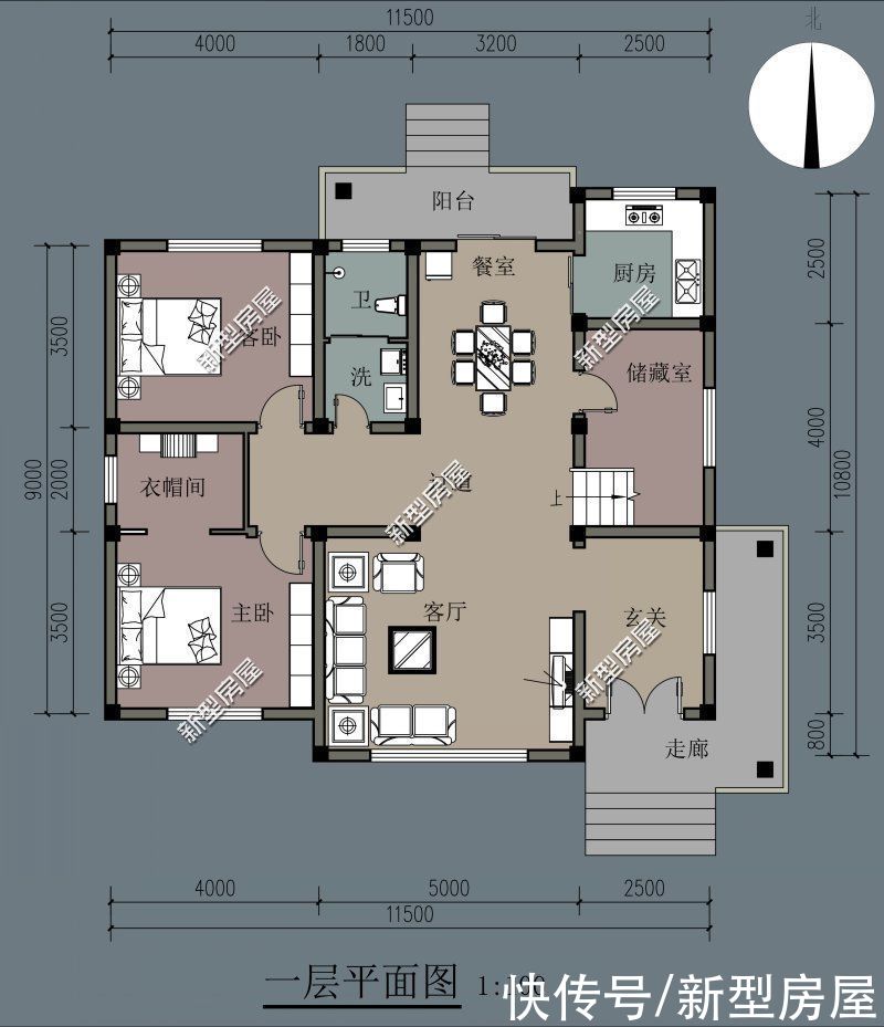 建筑面积|分享10套农村二层户型，每一套颜值都很高，照着建房一定错不了