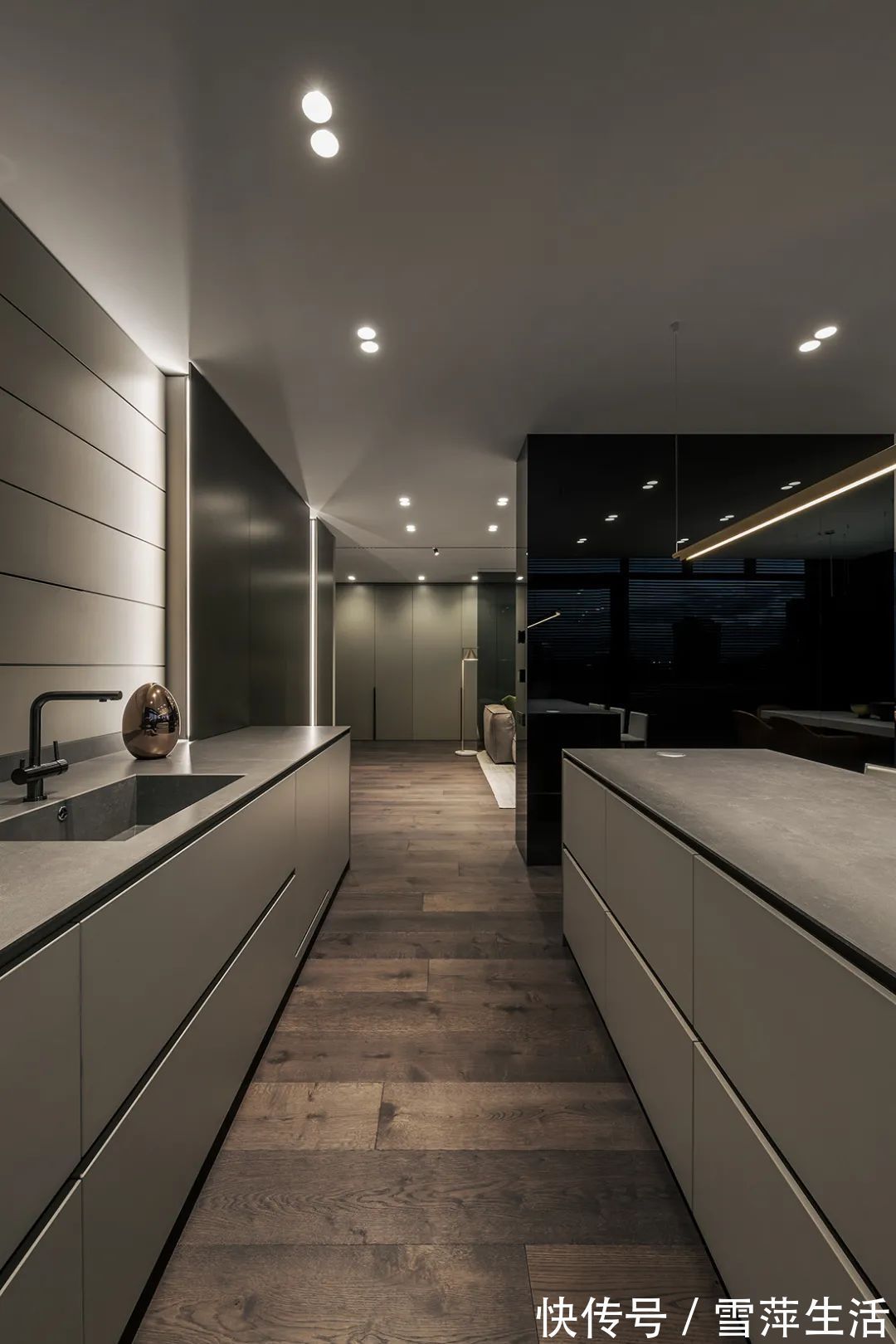 卫浴|130㎡现代极简,简洁低调的高级黑,轻奢大方高档次