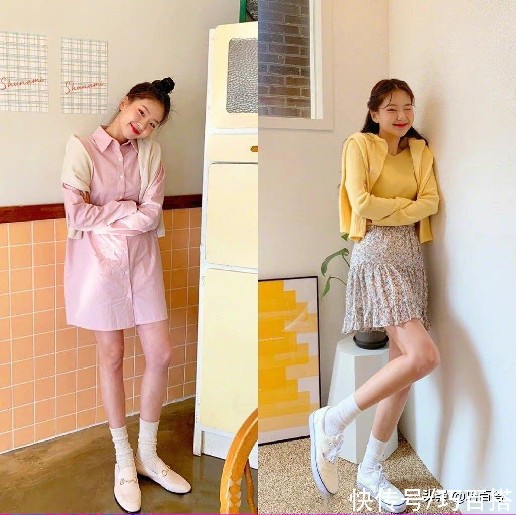春天就应该穿代表春天的衣服，衬衫、裙装通通安排上，好看不挑人