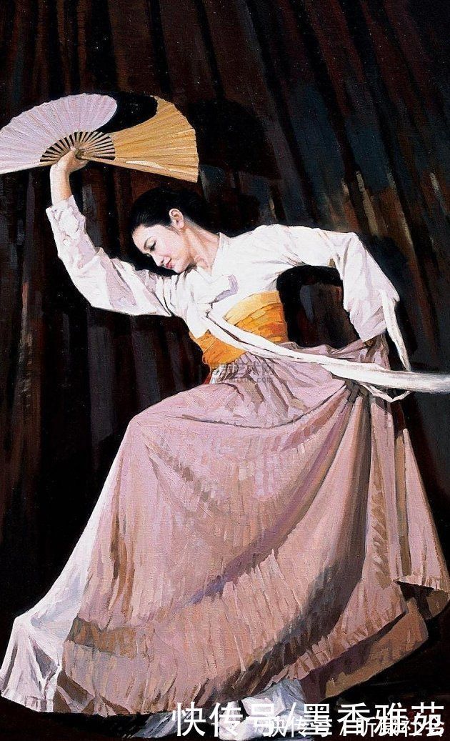 芭蕾舞者&从朝鲜精美油画,欣赏美丽的朝鲜姑娘