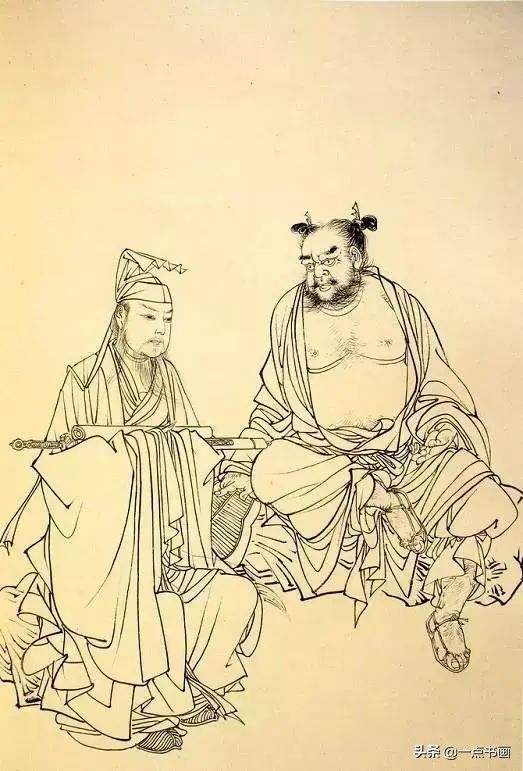 白描！他的白描被评为“当代第一”，画仕女独辟蹊径