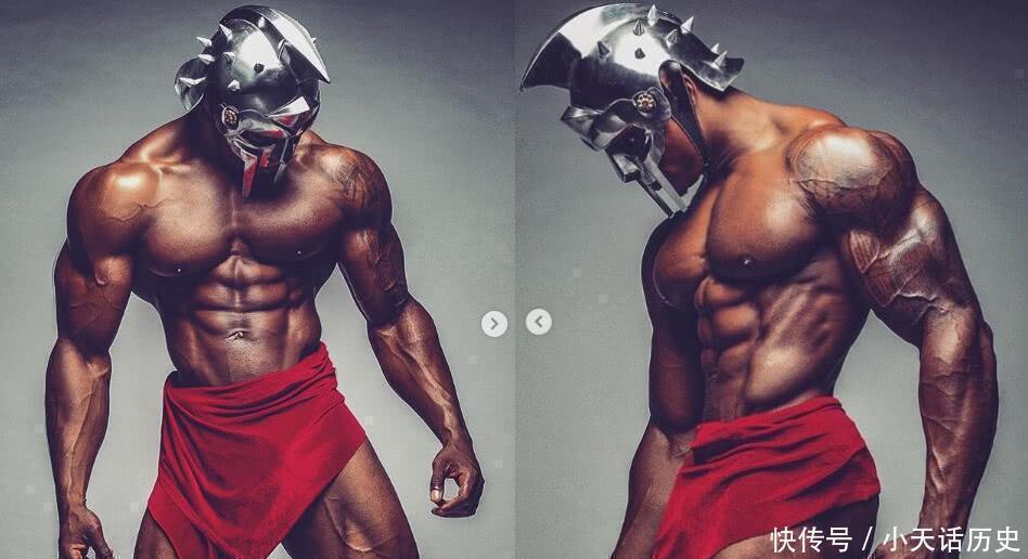 p身高185厘米健身男神, 一身炸裂式肌肉, 绰号肌肉熊猫!