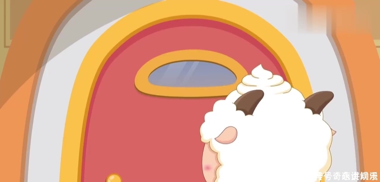 动漫壁纸懒羊羊激动地打开了门，没想到里面居然是灰太狼