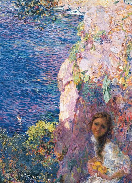 绘画$意大利画家普林尼的绘画,色彩太美了!