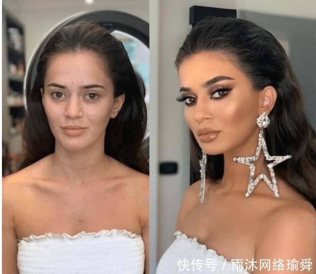 欧美妆才是真的“邪术”吧？化妆前后对比，大妈变迪士尼公主！