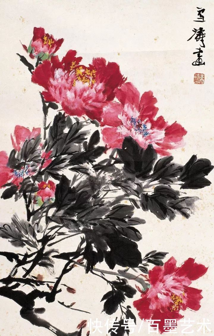 小写意|唯有牡丹真国色!小写意牡丹画150幅,美醉了