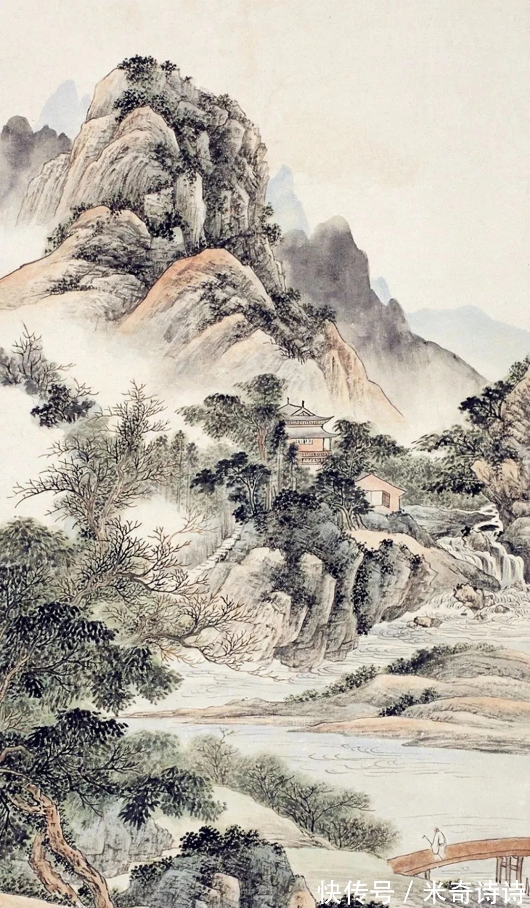 山水画家@祁大夔,一位被人遗忘的山水画家,精工细笔,很可惜!