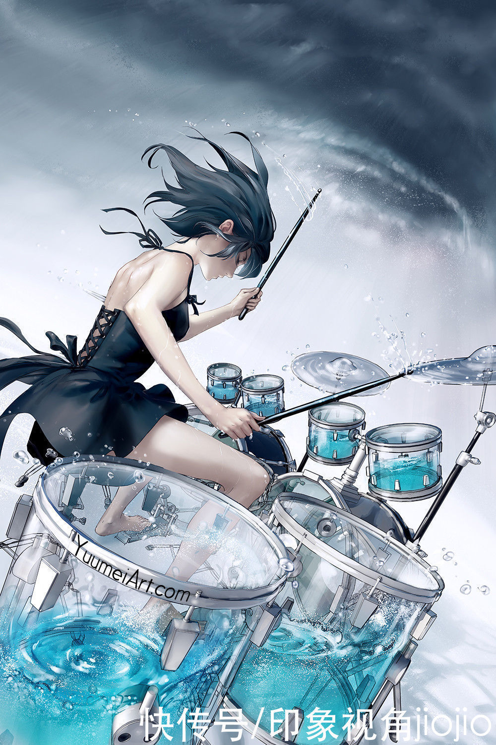 jiojio&有着梦境般画面的人物插画,通透的色彩给作品锦上添花