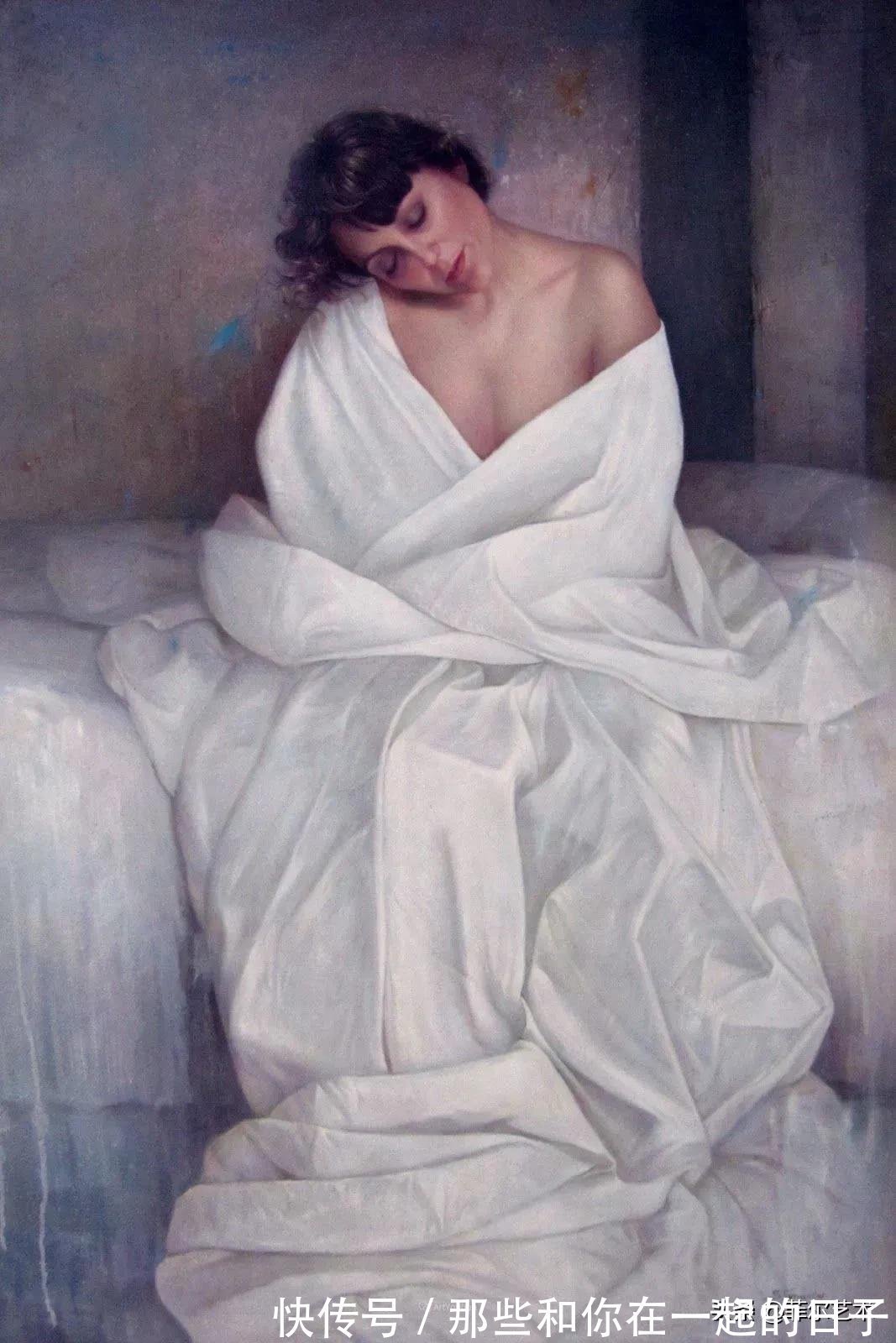 萨默尔$女画家索莱达·费尔南德斯画笔下的女子人物沉稳自然,美丽优雅