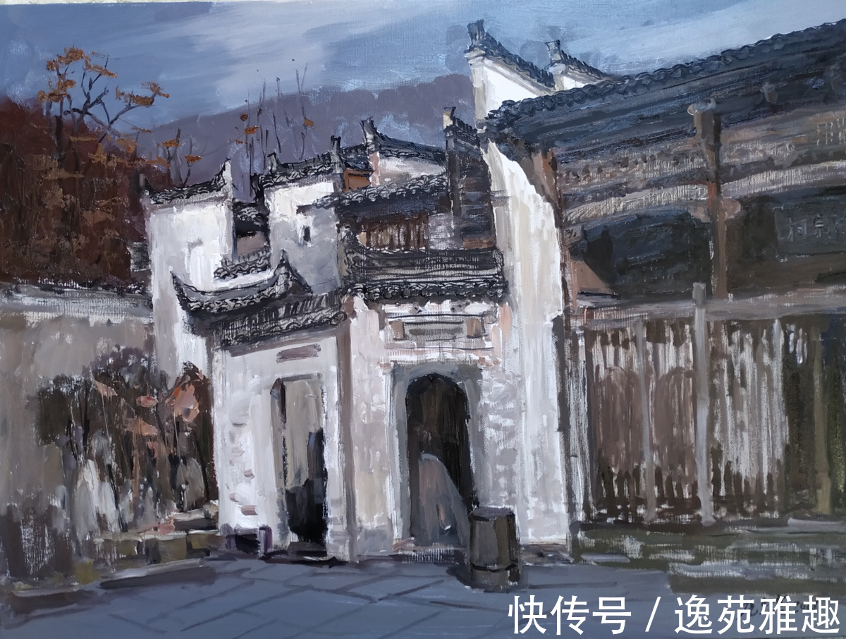 五彩斑斓&「写生作品」回望深秋婺源,五彩斑斓,油画家汪志高作品欣赏