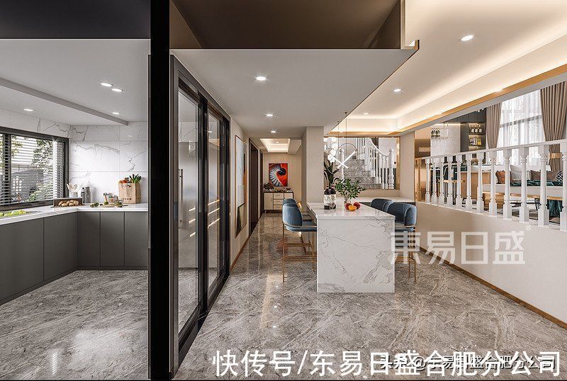 380㎡现代轻奢风别墅，挑空客厅设计很大气|旧房改造 | 别墅
