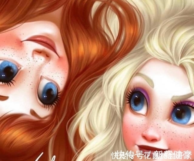 梅莉达|当迪士尼公主发量变多,爱丽儿红发太亮眼,艾莎女王让人羡慕