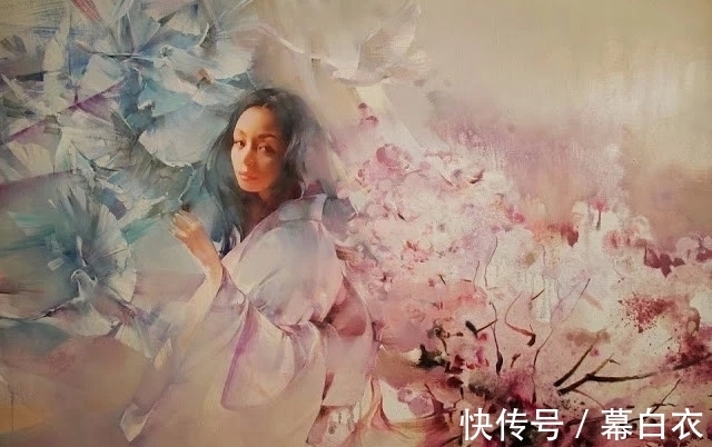 同时代#女画家斯卡菲娜，将女性描绘得如花般绽放