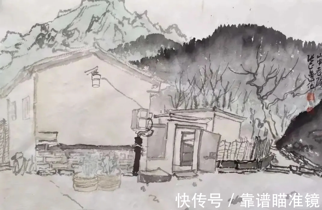 清溪$张正山水画,似一条从传统大山里流出的清溪