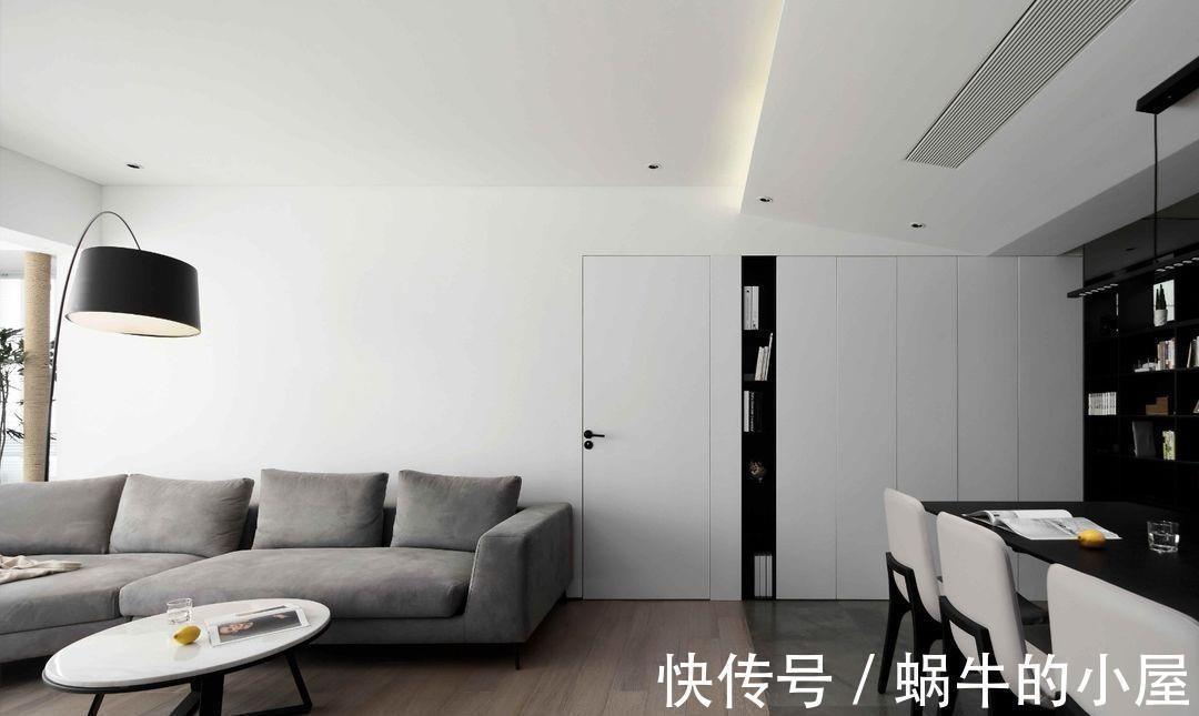 修饰|现代极简风的两居室,不多加修饰,用留白让空间变得更为立体