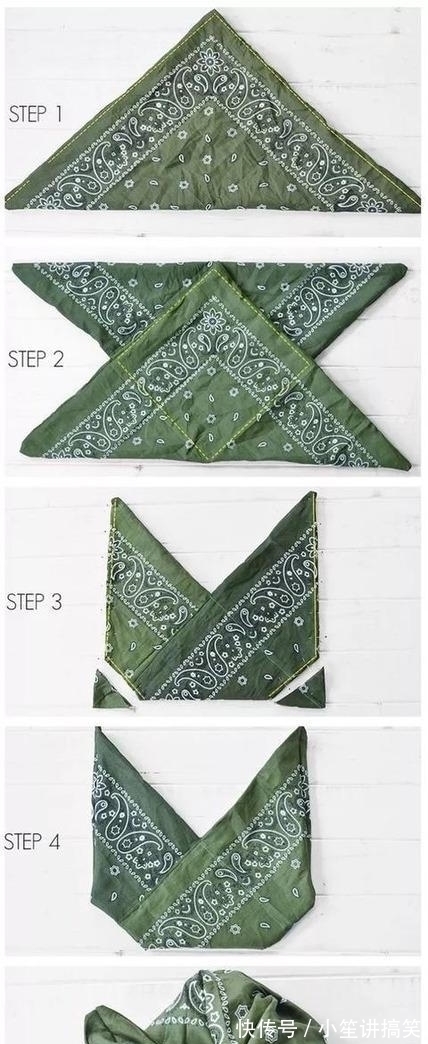 皮带子 一块布打两个结,变身大容量高颜值收纳包,几十种折法好强大