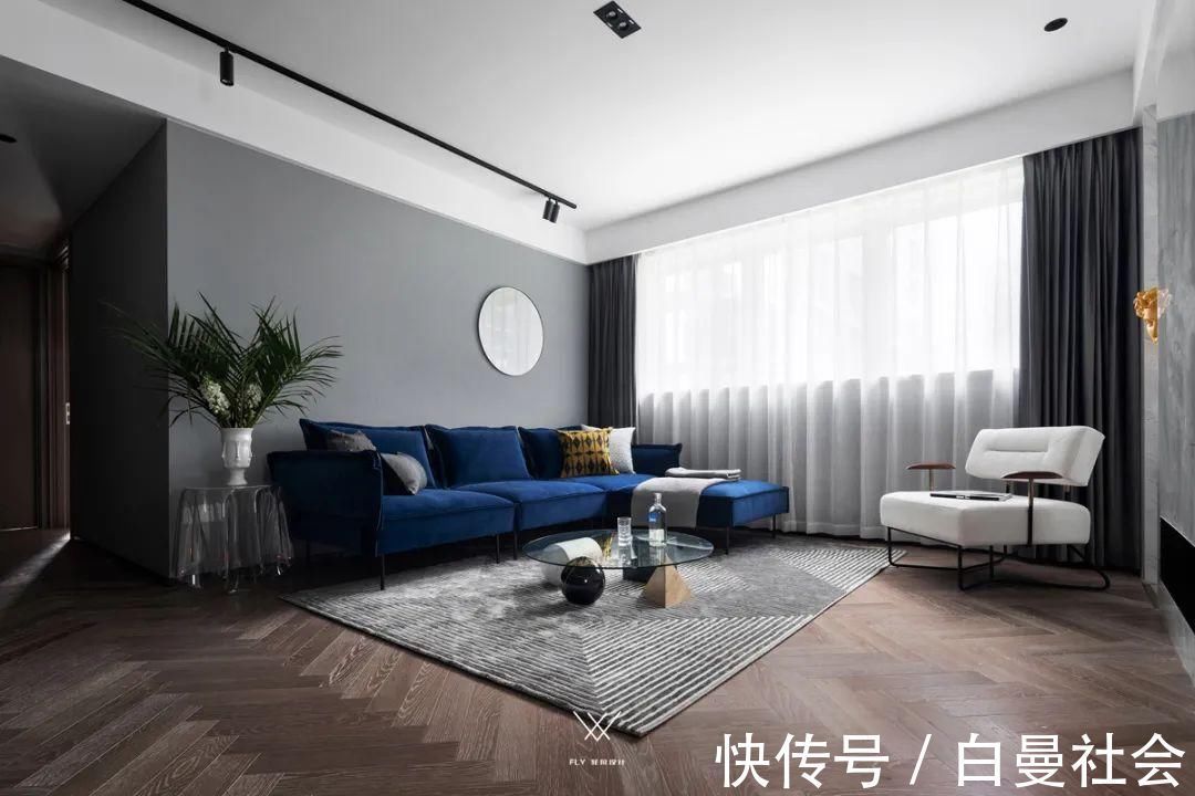 灰色调|120㎡现代极简风,安静华丽的高级,优雅端庄好大气