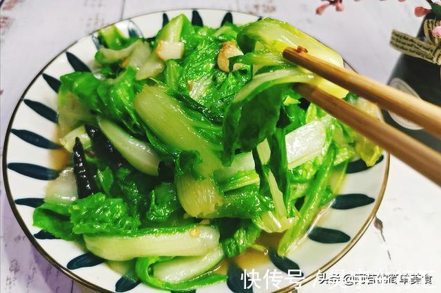 味道|鲜脆碧绿的炝炒快菜,看着就有食欲,口感和味道都棒得很呀