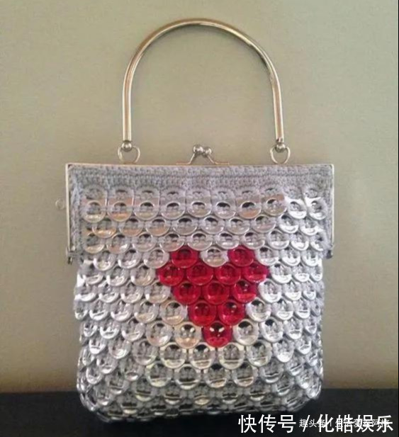在易拉罐拉环上编织，钩成的包包耐看耐用！DIY变废为宝附教程