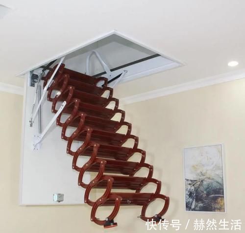 复式房|loft、复式房别再做水泥楼梯,占空间,如今流行隐形折叠楼梯